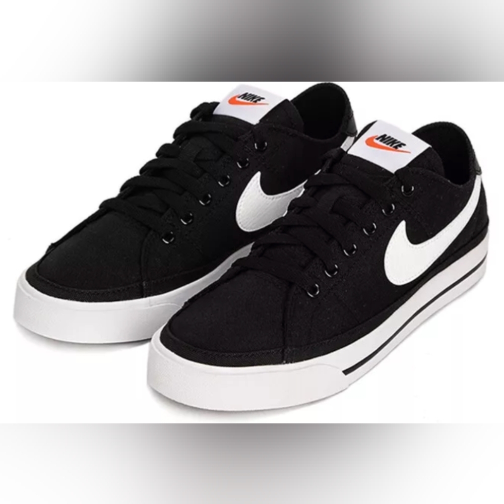 Nike Court Legacy Canvas Sneakers Black White Size 11 NWOT MSRP $95 - Picture 2 of 12